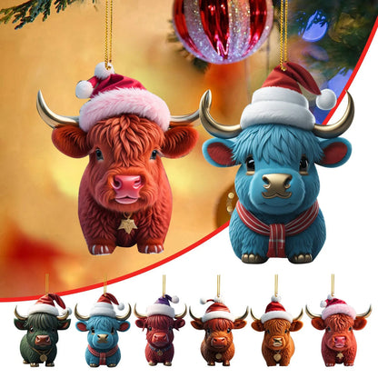 🎄Perfekt present🐮Kosprydnad för julgran✨