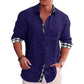 ✨2024 Summer Gentleman Panelklädd Casual Knoppar Pocket Blus